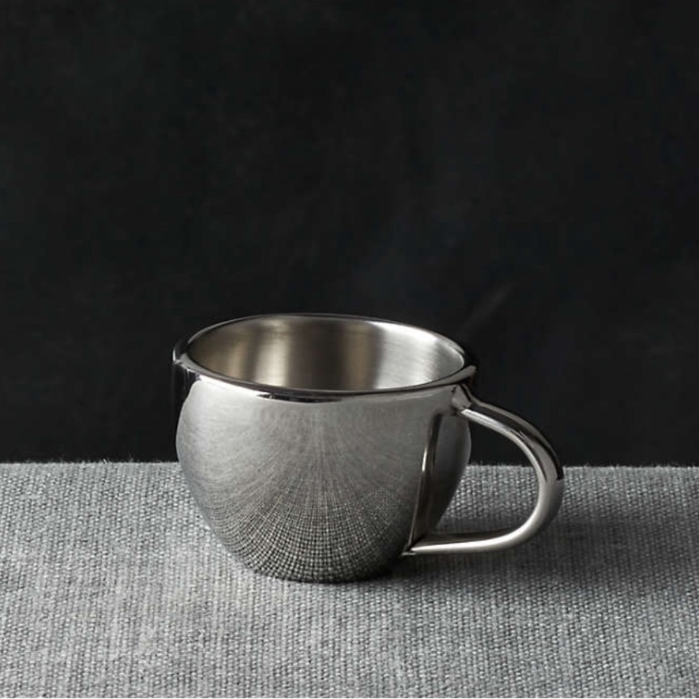 Crate&Barrel Stainless-Steel Espresso Cups (2 pieces)